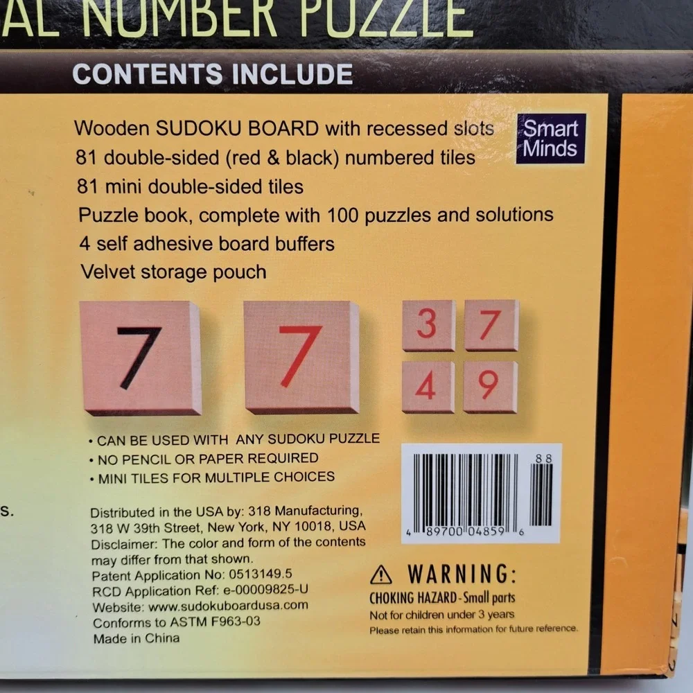 Original Wooden Sudoku Board Game The Highly Logical Number Puzzle Game Complete